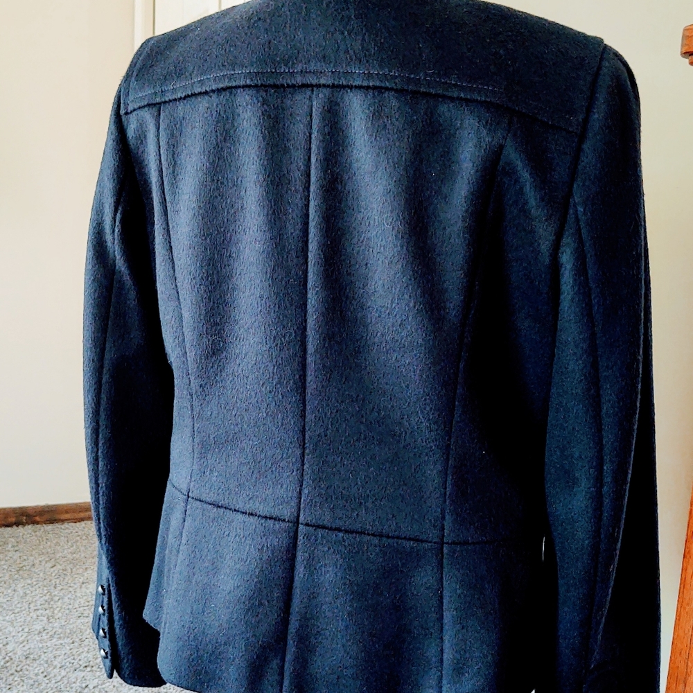 Anne Taylor Loft Navy Blue Wool Jacket - Picture 7 of 12